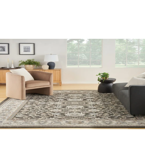 Nourison Serenity Home Ivory Grey Blue SRH02 5 ft. 3 in. X 7 ft. 3 in. Rectangle Rug