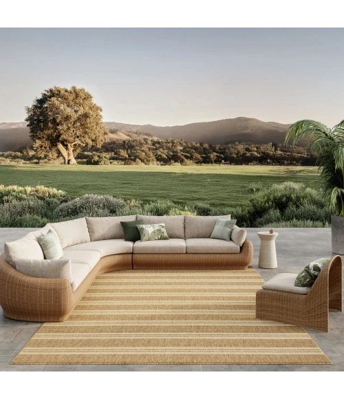 Nourison Home Horizon Indoor/Outdoor Tan HOZ05 10ft. x 14ft. Rect. Rug