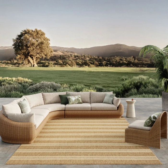Nourison Home Horizon Indoor/Outdoor Tan HOZ05 10ft. x 14ft. Rect. Rug