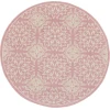 Nourison Home Jubilant JUB06 Ivory Pink 8 ft. Round Area Rug