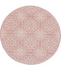 Nourison Jubilant Round Area Rug JUB06-Ivory/Pink