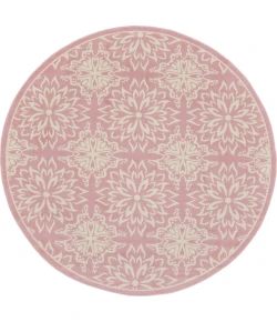 Nourison Home Jubilant JUB06 Ivory Pink 8 ft. Round Area Rug