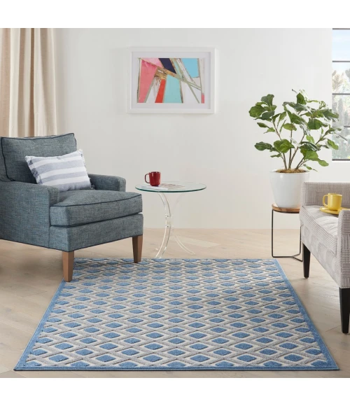 Nourison Aloha Indoor/Outdoor Area Rug ALH26-Blue/Grey