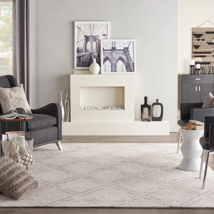 Nourison Venosa Area Rug VSN01-Ivory/Grey