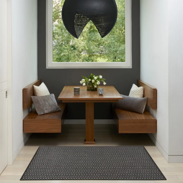 Nourison Home Horizon Indoor/Outdoor Black HOZ02 2ft. x 3ft. Rect. Rug