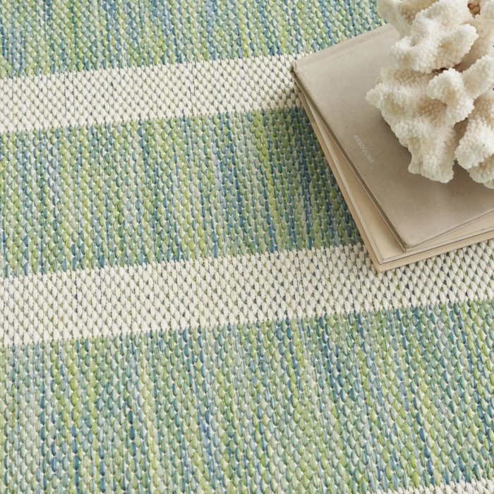 Nourison Positano Blue Green Ivory POS03 12ft. x 15ft. Rect. Rug