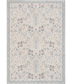 Nourison Home Botanical Washables Cream / Ivory BOT04 5ft. x 7ft. Rect. Rug