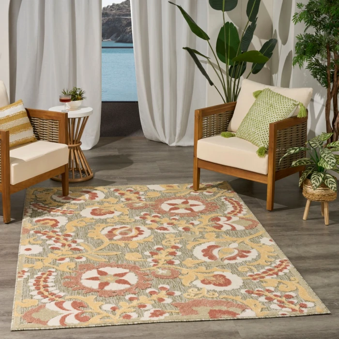 Nourison Aloha Sage Rose ALH17 3 ft. 6 in. X 5 ft. 6 in. Rect. Rug