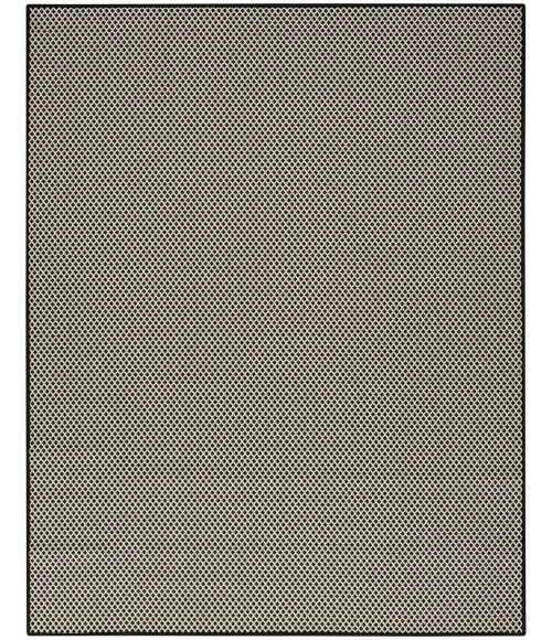 Nourison Courtyard Black White COU01 9 ft. X 12 ft. Rect. Rug