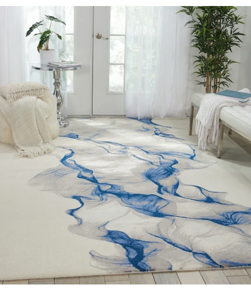 Nourison Home Twilight Blue TWI27 7ft.9in. x 9ft.9in. Rect. Rug