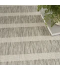 Nourison Positano Grey Ivory POS03 8ft. Square Rug
