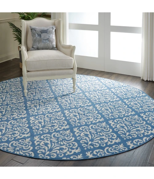 Nourison Grafix Round Area Rug GRF06-Blue