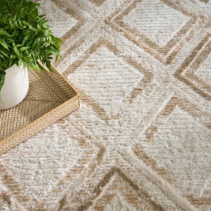 Nourison Dekor Ivory Taupe DEK05 4 ft. X 6 ft. Rect. Rug