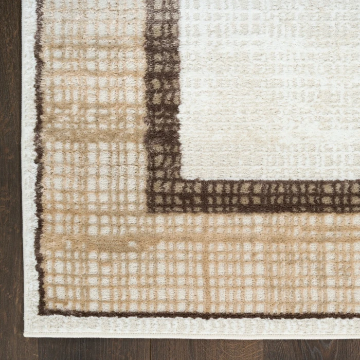 Nourison Dekor Ivory Brown DEK06 5 ft. 3 in. X 7 ft. Rect. Rug