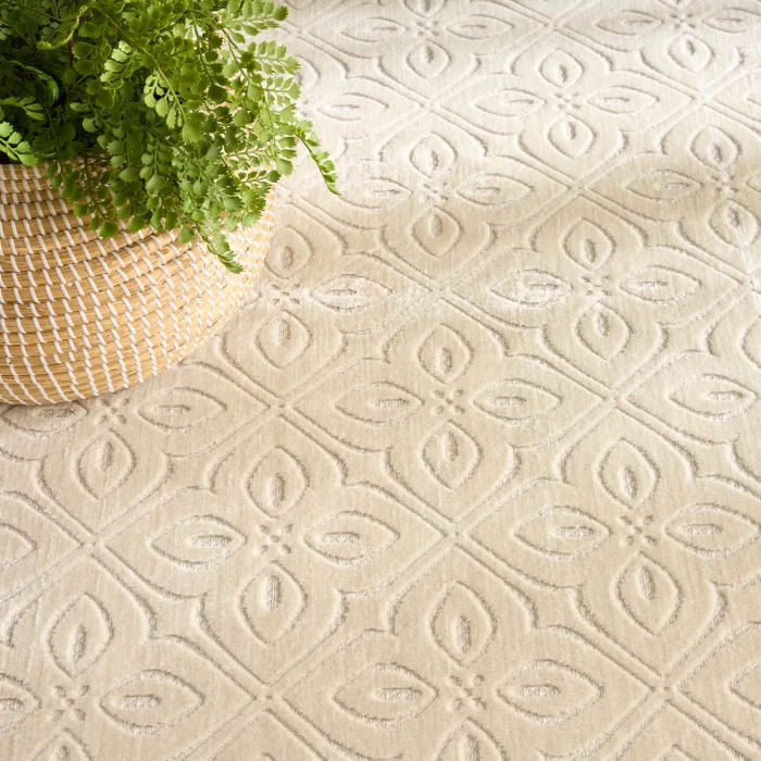 Nourison Washable Charm Ivory WCH03 6 ft. X 9 ft. Rect. Rug