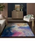 Nourison Prismatic Blue Multicolor PRS37 4 ft. X 6 ft. Rect. Rug