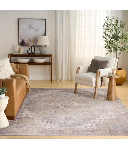 Nourison Vintage Washables Light Blue VWS07 9 ft. X 12 ft. Rect. Rug