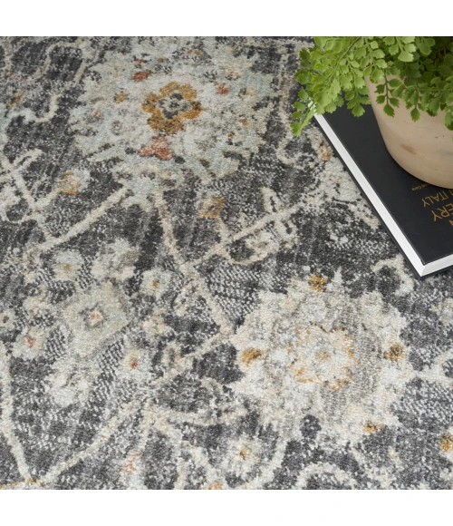 Nourison Oushak Home Charcoal OUS01 7 ft. 10 in. X Round Rug