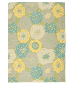 Nourison Home & Garden RS021 Green 7 ft. 9 in. X 10 ft. 10 in. Area Rug