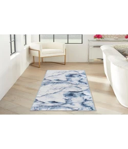 Nourison Home Decor Daydream DDR01 Ivory Blue 2 ft. 2 in. X 7 ft. 6 in. Area Rug