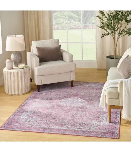 Nourison Nourison Washables Pink NWB15 5 ft. 2 in. X 7 ft. Rect. Rug