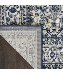 Nourison Cyrus Ivory Navy CYR01 2ft.2in. x 7ft.6in. Rect. Rug