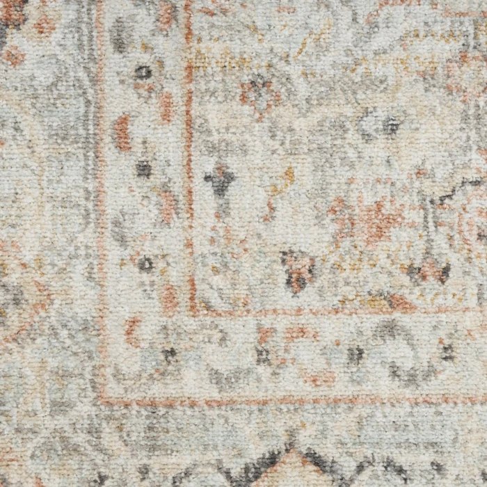 Nourison Oushak Home Light Grey OUS02 4 ft. X Round Rug