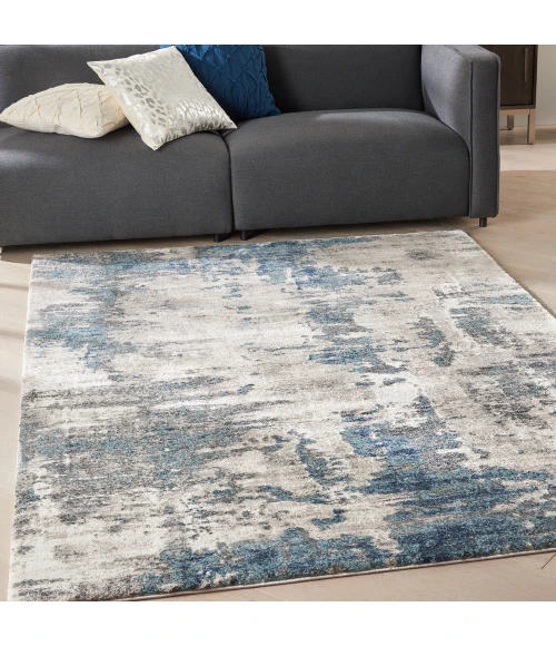 Kathy Ireland American Manor Area Rug AMR04 Ivory Blue