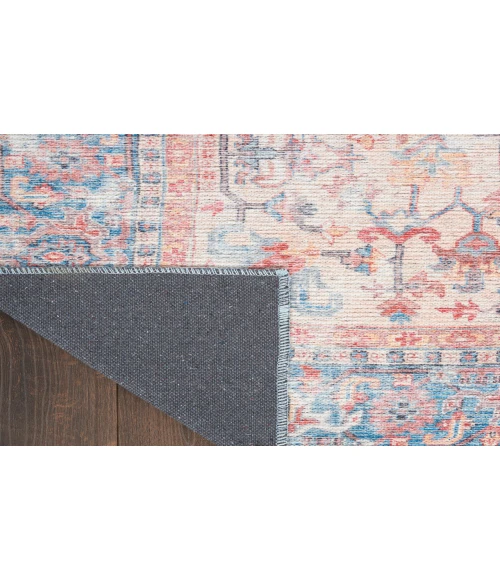 Nicole Curtis Machine Washable Series 1 Blue Multicolor SR104 2 ft. 2 in. X 12 ft. Rectangle Rug