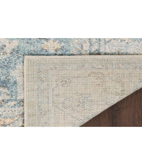 Nourison Astra Machine Washable Light Blue ASW12 6 ft. 7 in. X 9 ft. Rectangle Rug