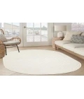 Nourison Versatile Ivory White NRV01 6 ft. X 9 ft. Oval Rug