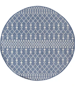 Nourison Positano Navy Blue POS02 4ft. Round Rug