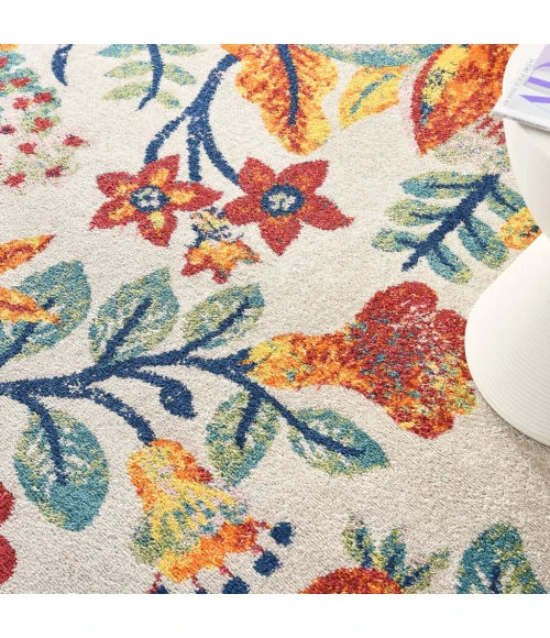 Nourison Allur Area Rug ALR09-Ivory Multicolor