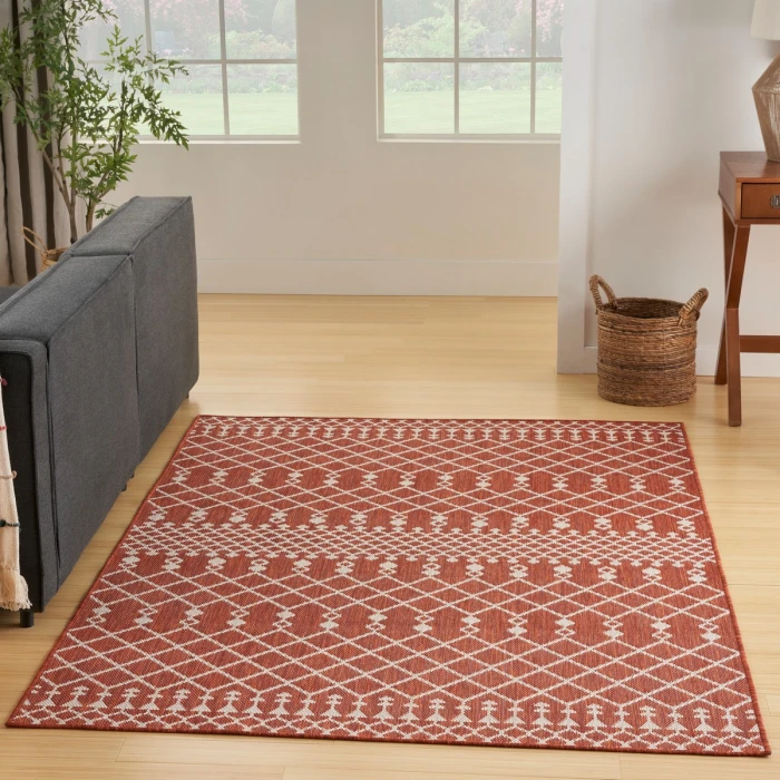 Nourison Positano Terracotta POS02 4 ft. X 6 ft. Rect. Rug