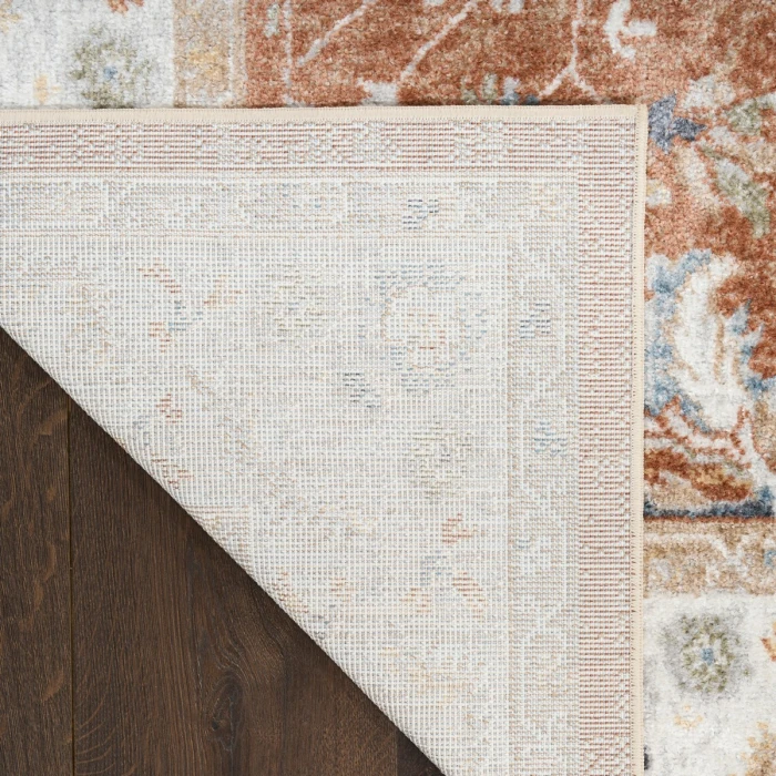 Nourison Astra Machine Washable Rust Ivory ASW20 9 ft. x 12 ft. Rect. Rug