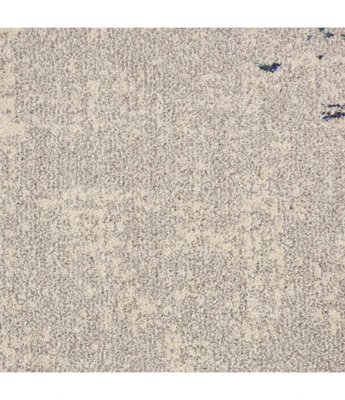 Nourison Celestial Area Rug CES02-Ivory/Teal Blue