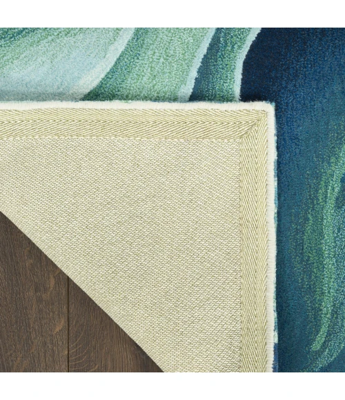 Nourison Prismatic Silver Green PRS42 4 ft. X 6 ft. Rect. Rug