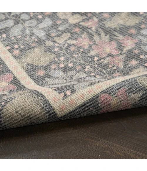 Nourison Home Botanical Washables Grey BOT03 2ft. x 6ft. Rect. Rug