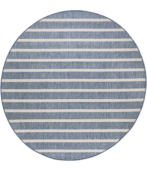 Nourison Positano Navy Ivory POS03 12ft. Round Rug