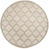 Nourison Home Easy Care NES01 Cream 6 ft. Round Area Rug