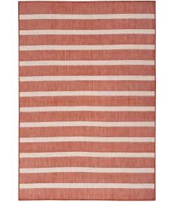 Nourison Home Positano POS03 Terracotta Ivory 5 ft. X 7 ft. Area Rug