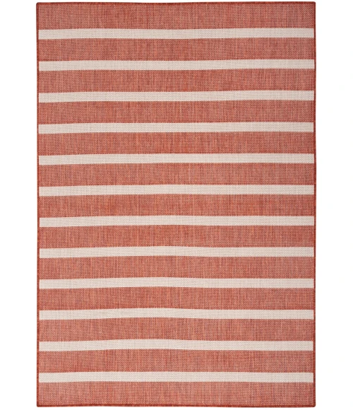 Nourison Positano Terracotta Ivory POS03 5 ft. X 7 ft. Rect. Rug