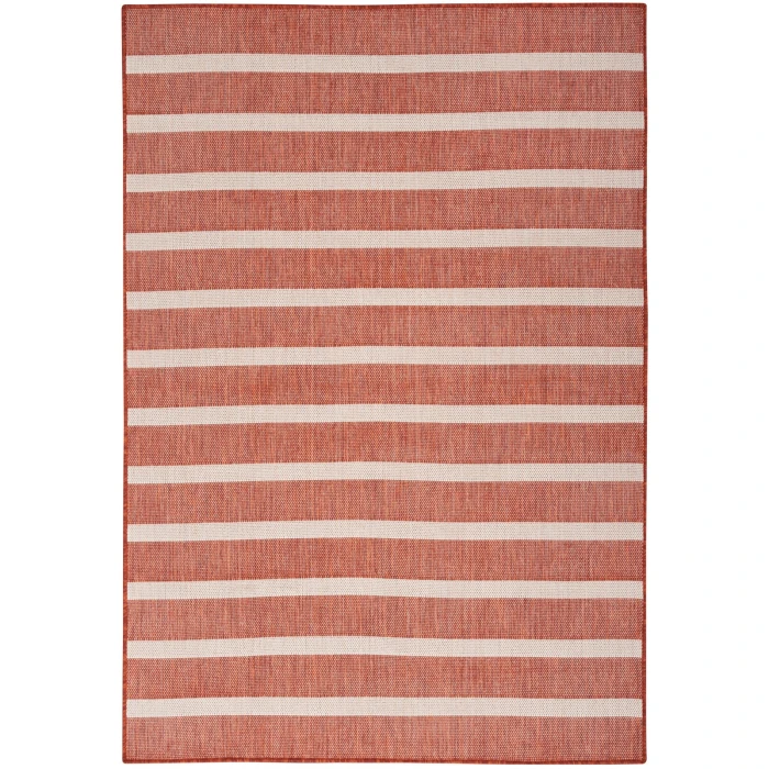 Nourison Positano Terracotta Ivory POS03 5 ft. X 7 ft. Rect. Rug