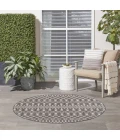 Nourison Positano Charcoal POS02 6ft. Round Rug
