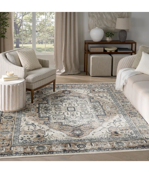 Nourison Quarry Ivory Taupe QUA18 8 ft. X 10 ft. Rect. Rug