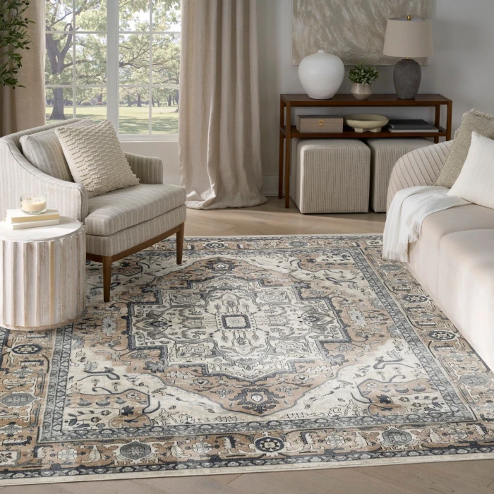 Nourison Quarry Ivory Taupe QUA18 8 ft. X 10 ft. Rect. Rug