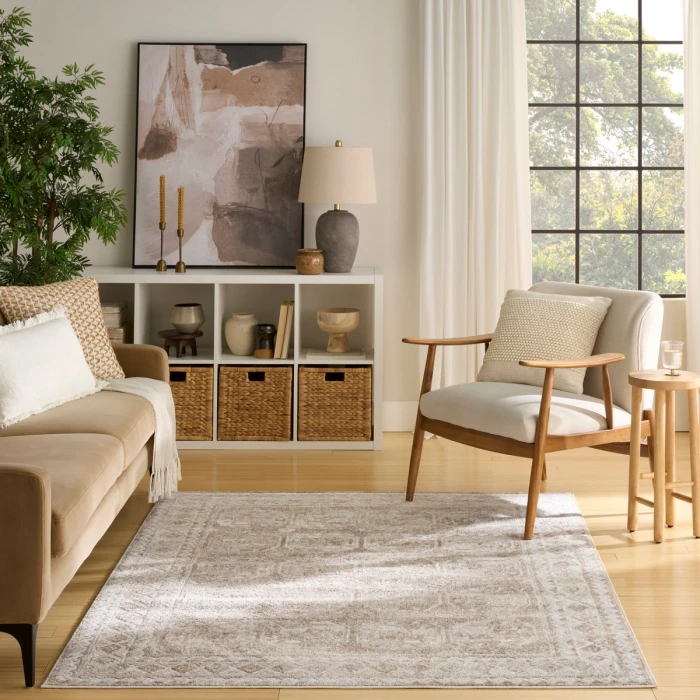Nourison Dekor Ivory Taupe DEK01 5 ft. 3 in. X 7 ft. Rect. Rug
