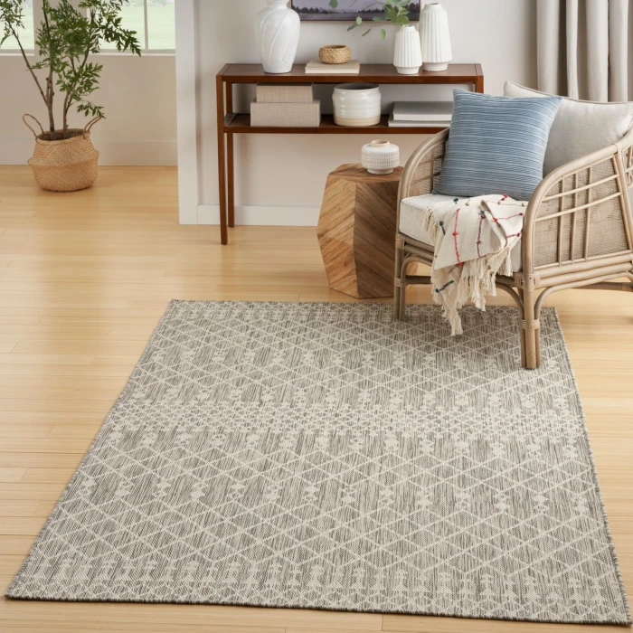 Nourison Positano Light Grey POS02 5 ft. X 7 ft. Rect. Rug