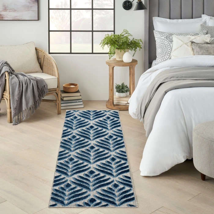 Nourison Aloha Blue ALH35 2 ft. 3 in. X 8 ft. Rect. Rug