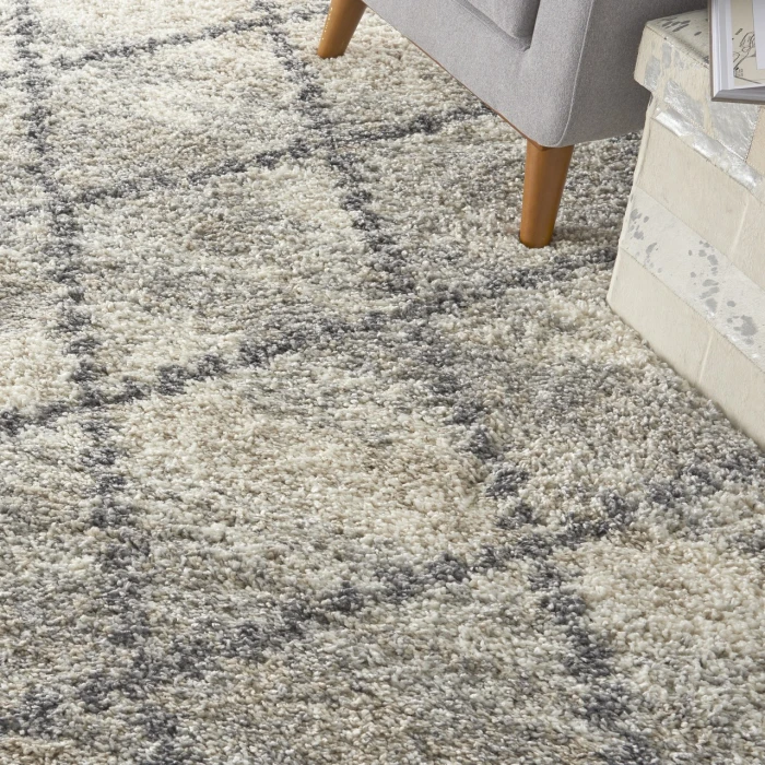 Nourison Home Oslo Shag Grey OSL01 6ft.7in. x 9ft.6in. Rect. Rug